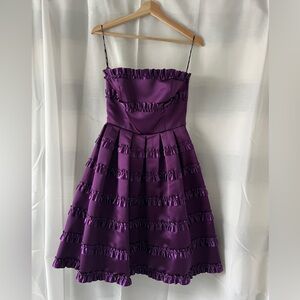 Betsey Johnson Evening purple tiered party dress